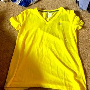 Bright yellow adidas ultimate tee